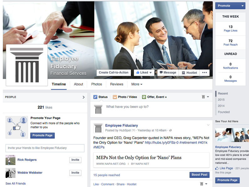 Employee Fiduciary Facebook